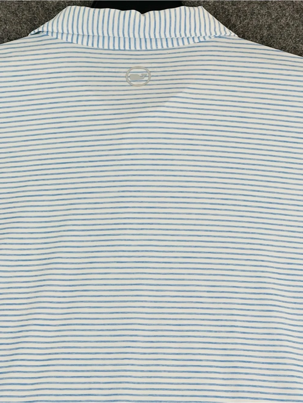 Vineyard Vines On-The-Go Sankaty Polo Shirt Men XL Blue Striped Performance - Picture 9 of 14